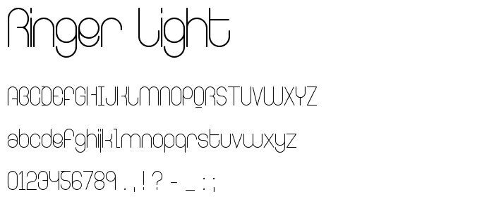 Ringer Light font